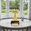 Pirámide de Grava de Cristal Natural Árbol del Dinero Adorno Pirámide de Resina Árbol de Flores de Grava Manualidades Decoración del Hogar