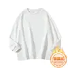 Sudadera de cuello redondo para hombre, gruesa, con forro polar, para otoño e invierno, de importación, color liso, playera base, casual, versátil, simple, manga larga, talla grande, venta al por mayor