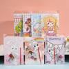 Princesa Fantasia Poke Fun Infantil Feito à Mão DIY Poke Fun Adesivos de Vestir Mágica Dois-Em-Um Pintura Poke Mágica Pintada à Mão