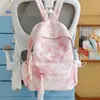 Mochila Tie-Dye Simple y Elegante Estilo Coreano 2026 Nueva Gran Capacidad Bolsa Escolar para Estudiantes de Secundaria y Preparatoria Mochila para Computadora