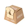 Caja de Pan de Papa Creativa de Moda Paquete Individual Caja de Empaque para Hornear de Papel Kraft Postre Pastel Al por Mayor