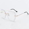 Gafas de Sol Jamie 401 Sin Marco Lente Oceánica Gafas de Sol Degradadas Metal para Mujer UV400 Fabricante Venta al por Mayor