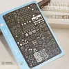 Placa de Transferencia para Uñas Estampado Encaje Estampado Leopardo Cuadros Corazón Lujo Estilo Chino Patrón Plantilla Herramienta de Sello para Uñas