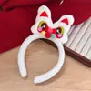 Faixa de Cabeça de Leão de Pelúcia Festivo do Ano Novo Chinês - Cabeça Despertando para Crianças Celebrarem o Ano Novo, Presilha de Cabelo Fofa, Faixa de Cabeça Vermelha com Atmosfera de Ano Novo para Mulheres