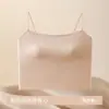 Sete Algodão Tiras Finas Base Líquida Roupa Íntima Feminina Costas Bonitas Sutiã Estilo Regata Integrado Tom de Pele Tiras Invisíveis Bojos Tiras