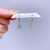 Pendientes de Aro Pequeños de Moda de Venta Caliente Transfronteriza Hebilla de Oreja Temperamento Simple Estrella Luna Zircón Pendientes Pendientes al Por Mayor