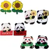 Transfronterizo Nuevo Producto Panda de Dibujos Animados Girasol Diseño Lindo Insignia Letra de la Suerte Bolsa Accesorios para Ropa Broche