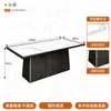 Mesa de Jantar e Cadeiras de Pedra Sinterizada Branca Barriga de Peixe de Luxo Leve para Apartamento Pequeno em Casa Mesa de Jantar Restaurante Ocidental Mesa Longa Mesa Redonda Conjunto de Cadeiras Estofadas Macias