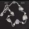 Pulsera Familia Xiaoxin para Mujer, Estilo Retro Minimalista Fresco, Cuadrado Empalmado, Pulsera Divertida Apilable, Elegante Pulsera