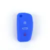 Funda de silicona para llave de Audi 3 botones Q3A4A6L funda plegable para llave funda protectora para mando a distancia funda para llave