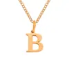 Nuevo Collar de Acero Inoxidable de 26 Letras de Amazon, Cadena para Clavícula Moderna y Versátil, Collar para Pareja con Apellido en Stock