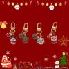 Llavero de Navidad Exquisito Llavero Colgante de Árbol de Navidad Dibujo Animado Decoración Colgante para Bolsa Hebilla de Puerta Papá Noel Pequeño Regalo