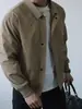 Cárdigan Corto a Prueba de Agua y Polvo con Solapa Chaqueta de Trabajo para Hombre Primavera y Otoño Marca de Tendencia Gama Alta Atractivo Holgado Casual Versátil