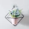 Decoración de Pared Florero de Plástico con Flores Soporte de Hierro para Macetas Colgante Creativo para Flores Colgantes Simple Fabricante Soporte para Macetas Colgantes