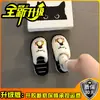 Lindas y Divertidas Pantuflas de Peluche de Pingüino para Mujer 2026, Rayas de Bloques de Color, Suela Suave, Antideslizantes, Cálidas, Pantuflas Peludas de Punta Cerrada para Uso en Casa