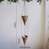 Cesta colgante de flores de paja hecha a mano Pastoral para colgar en la pared Plantación verde Maceta para flores carnosas Arte de la personalidad Cesta colgante de sauce multicapa