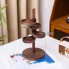 Em estoque Prateleira de Armazenamento de Joias de Madeira Rotativa de 4 Camadas Prateleira de Armazenamento de Chaves de Entrada Prateleira de Exibição de Joias de Perfume