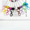 Novo chaveiro de metal em forma de sino DIY, chaveiro fofo com contas criativas, decoração de bolsa, pingente multicolorido atacado