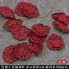 Flor de simulación roja flor de fila guía de camino de boda material flor techo decoración arte floral flor falsa rojo vino flor de boda