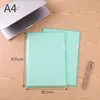 Pasta de arquivo transparente espessa em forma de L para publicidade, pasta de documentos A4 personalizada, armazenamento de papel de teste de desenho animado em PP, apenas para uso em escritório e estudante