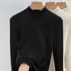 Camiseta Básica de Tencel con Cuello Medio Alto para Mujer, Otoño e Invierno, Forrada de Polar, Engrosada, Tejido Cepillado, Capa Interior, Nuevo Top de Polar de Doble Cara Invierno 2026