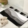 Alfombra de Raya Transfronteriza Imitación Cachemir Sala de Estar Decorativa Fácil de Cuidar Felpudo Dormitorio Manta al Pie de la Cama Entrada Felpudo Suave