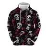 Sudadera con capucha para hombre de otoño y Halloween transfronteriza, impresión 3D, casual, calavera, outlet de fábrica