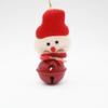 Adornos de campana metálica de cinco estrellas con copo de nieve navideño para el hogar, decoración navideña para el árbol de Navidad, pequeño colgante de Papá Noel