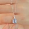 Collar de Acero de Titanio No se Desvanece, Brillante Zirconita Diamante Botella de Perfume, Collar de Moda de Gama Alta, Cadena Dulce para Clavícula para Mujeres, Regalo para Amante