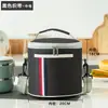 Saco de almoço redondo com zíper portátil, bolsa para lancheira com isolamento de papel alumínio Oxford, atacado, logotipo