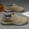 Botas de Couro Impermeáveis de Cano Baixo para Homens, Sapatos Casuais Resistentes ao Desgaste para Uso Outdoor, Sapatos de Proteção do Trabalho, Sapatos Masculinos, Estilo Quente da Primavera de 2025