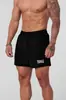 Pantalones cortos deportivos para hombre YOUNGLA, shorts de fitness de secado rápido, pantalones tejidos rectos de tres cuartos elásticos de corte ajustado