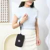 Bolsa Feminina Estilo Coreano 2020 para Celular Porta-Moedas Cor Pura Fosca Três Zíperes Bolsa para Cosméticos Porta-Moedas