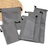 Bolsa de Almacenamiento de Tela Impermeable para Gafas, Gafas de Sol, Auriculares, Cables de Datos, Pendientes, Collares, Pinzas para el Cabello, Bolsa con Cordón
