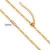 Acero Inoxidable Chapado al Vacío en Oro de 18K Cadena de Eslabones Torcidos Moderna Versátil Cadena de Caja Extensión Collar Joyería DIY Cadena Lisa