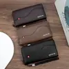 Bolso de mano tipo clutch largo con cremallera para hombre de fábrica, billetera casual de negocios con múltiples tarjetas, envío directo disponible