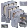 Conjunto de Armazenamento para Viagem Amazon Bolsa de Armazenamento para Viagem Conjunto de Oito Peças Bolsa de Armazenamento para Organização de Roupas de Viagem