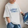 Novedad 2026 Camisetas de Algodón Puro para Niños, Ropa de Verano de Moda para Niños Mayores, Camisetas de Manga Corta Frescas y Elegantes para Niños en Verano