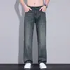 Jeans de Tencel para Hombre 2026 Nuevo Verano Delgados Sueltos Rectos de Negocios Elásticos Lavados Casuales Pantalones Largos