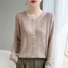 Cárdigan casual de punto trenzado para mujer, chaqueta fina de corte holgado, suéter de lana de terciopelo de alta gama, suéter de jacquard