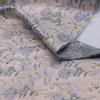 Hortensia Azul Tulipán Oro y Plata Jacquard de Seda Tela para Ropa Tela Hecha a Mano Ropa DIY Vestido Bolsa Tela de Flores