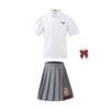 Roupas de jardim de infância Verão Roupas de classe infantil Camisa bordada estilo universitário Uniforme escolar para alunos do ensino médio