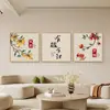 Tres Comidas, Cuatro Estaciones, Pinturas Decorativas de Restaurante, Cuadros Colgantes de Estilo Rústico para Comedor, Murales de Pared de Alto Nivel para Sala de Estar, Aparador de Cocina