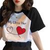 Camiseta feminina plus size de manga curta 100 algodão, estilo coreano, para verão, para meninas gordinhas, solta, slim, manga raglan, para estudantes