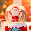 Nuevo producto transfronterizo: Caja de música de bola de cristal brillante de Papá Noel, un regalo de Nochebuena para amigos, decoración de habitación, adorno de escritorio
