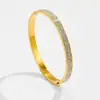 Pulseira de Aço Titânio Flor de Lis Simples Sem Cor para Mulheres com Fecho Dourado Rosa 18k Pulseira Borboleta Fosca Exquisita