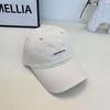 Gorra de Béisbol Informal de Estilo Japonés con Bordado de Letras Inglesas para Mujer, Versátil para Primavera y Verano, Efecto Adelgazante del Rostro