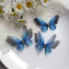 Pacote com 3 Borboletas de Tule 3D de Camada Dupla de 5cm para Acessórios de Cabelo DIY Feitos à Mão, Materiais de Decoração, Brincos de Maquiagem Facial Estilo Antigo Hanfu