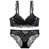 Lencería sexy de encaje para comercio exterior, estilo francés, realzador de busto pequeño, sujetador push-up, anti-flacidez, conjunto de lencería ajustable talla grande