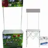 Mesa promocional, expositor plegable portátil, carrito móvil de snacks para supermercado, expositor de degustación para puesto callejero, mesa de promoción publicitaria